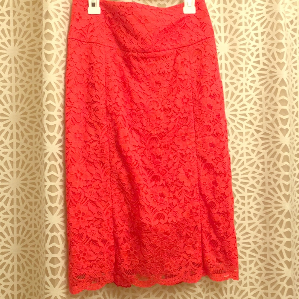 Express lace pencil skirt